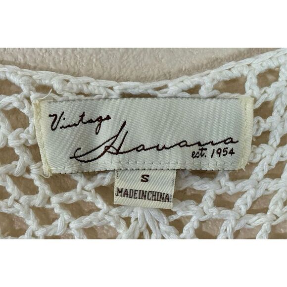 NWOT Vintage Havana Crocheted Fringe V-Neck Swim Cover Up Dress Small - Picture 6 of 11